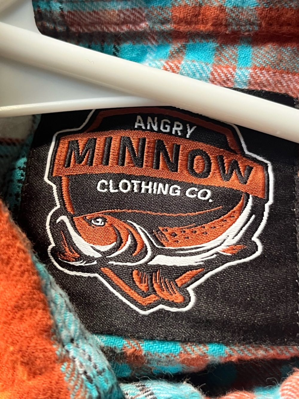 Angry Minnow clothing Plaid Flannel Shirt with 'Life Is Better at the Lake' - Picture 3 of 5